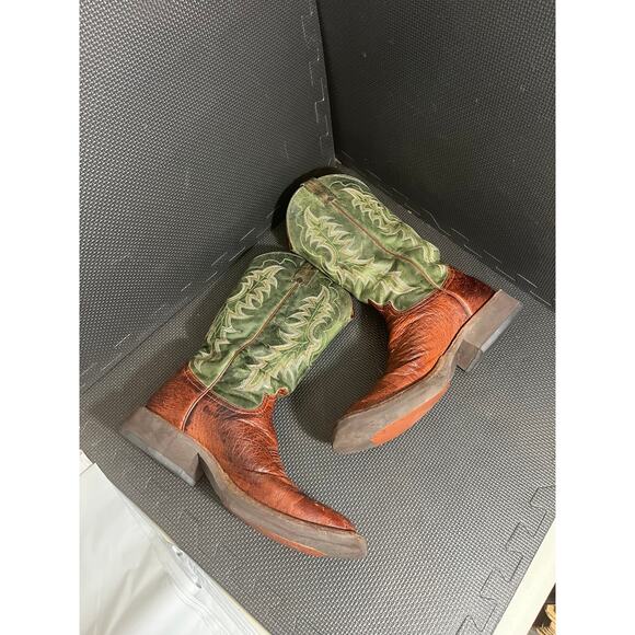 Tony Lama Men's Exotic Full Quill Ostrich Western Cowboy Boot Square Toe 10 B - Picture 4 of 8